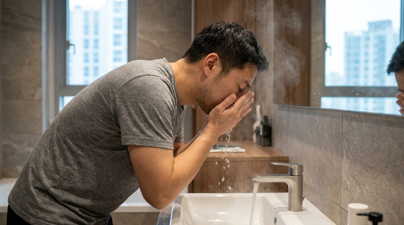 면도 전 따뜻한 물로 1분 준비하면 스트로크 횟수를 25% 줄여준다는 연구